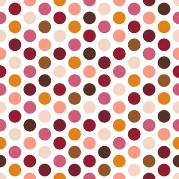 Seamless Polka Dot Pattern. Vector pattern with smooth circles, seamless ba.. 스톡 일러스트