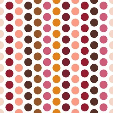 Seamless Polka Dot Pattern. Vector pattern with smooth circles, seamless ba.. 스톡 일러스트
