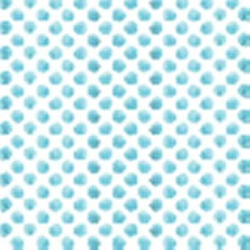 Seamless polka dot pattern from watercolor paint blue circles. Stock Illustration
