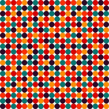 Seamless polka dot vector pattern Stock Illustration