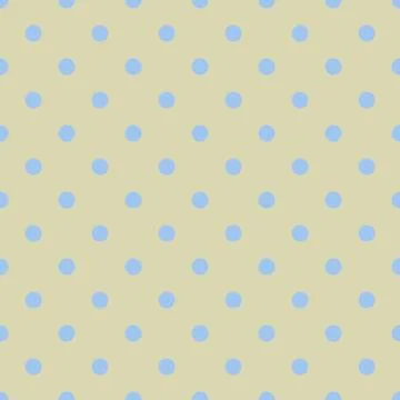 Seamless polka dot yellow pattern with circles Stock Illustration