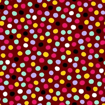 Seamless polka dots pattern. Abstract points ornament Illustrazione stock