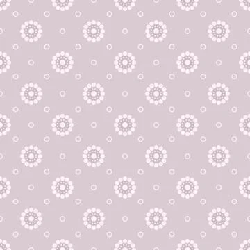 Seamless polka dots pattern in pastel lilac tones. Stock Illustration