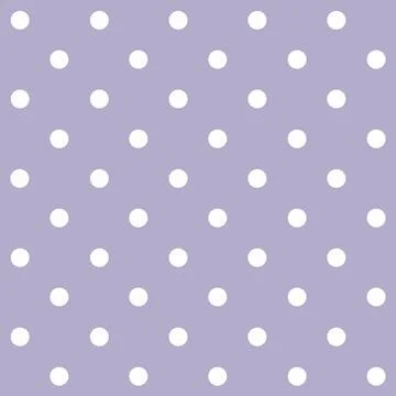 Seamless polka dots pattern. White dots on a lilac background. Polka dots fas Stock Illustration