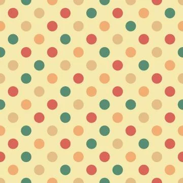 Seamless polka dots vector - modern background texture illustration. Stock Illustration