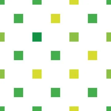 Seamless polka square pattern in different colors. Green theme. Sipmle flat 스톡 일러스트