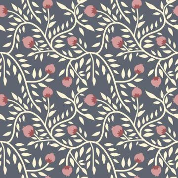 Seamless pomegranate pattern Stock Illustration