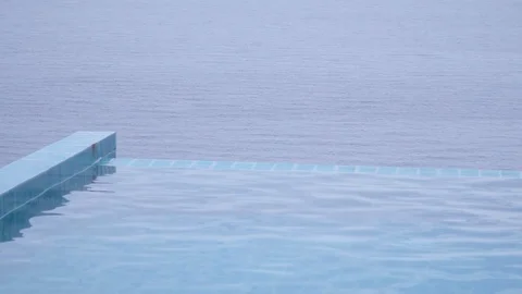 Seamless pool on the beautiful ocean sea view Stock Footage 120343154