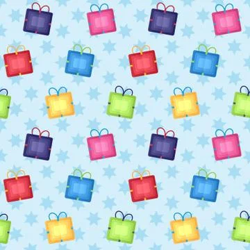 Seamless present background Stock Illustration