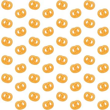 Seamless pretzel pattern Illustrazione stock