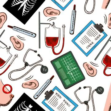 Seamless preventive medicine background pattern Stock Illustration