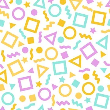 Seamless primitive geometric patterns for tissue and postcards Stock Illustration