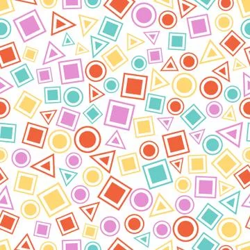 Seamless primitive geometric patterns for tissue and postcards Stock Illustration