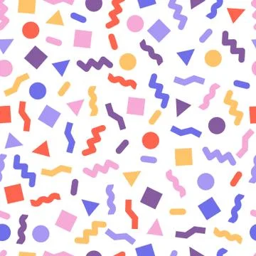 Seamless primitive geometric patterns for tissue and postcards Stock Illustration