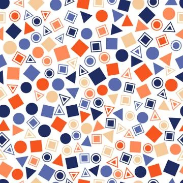 Seamless primitive geometric patterns for tissue and postcards Stock Illustration