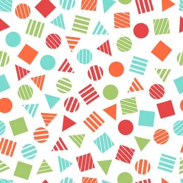 Seamless primitive geometric patterns for tissue and postcards 스톡 일러스트