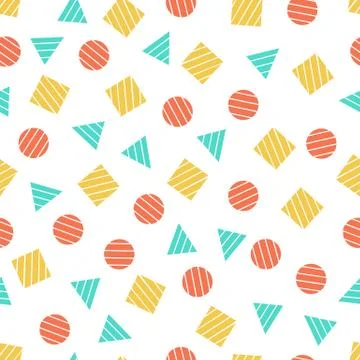 Seamless primitive geometric patterns for tissue and postcards Stock-Illustration