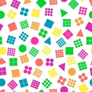 Seamless primitive geometric patterns for tissue and postcards Stock Illustration