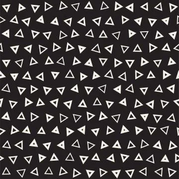 Seamless primitive jumble minimalism patterns. Randomly scattered geometric s Stock Illustration