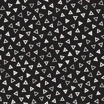 Seamless primitive jumble minimalism patterns. Randomly scattered geometric s Stock Illustration