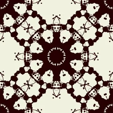 Seamless Print Based on Rorschach inkblot test. Abstract seamless pattern. For Illustrazione stock