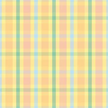 Seamless print checkered summer pattern in pastel colors for textiles Stock Illustration