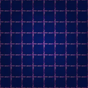 Seamless Print. Flat doodles. Elements violet, blue and purple on colors. Cute f Stock Illustration