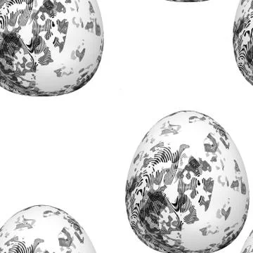 Seamless printed Easter eggs pattern Illustrazione stock