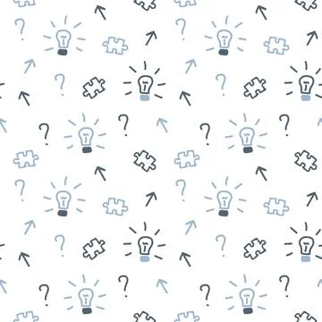 Seamless problem solving pattern Stock Illustration