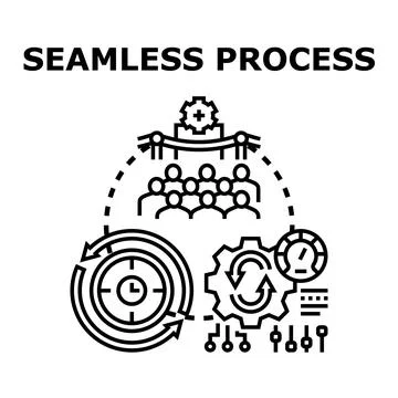 Seamless process for business development and team integration Stock Illustration