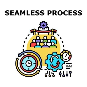 Seamless process for business development and team integration Stock Illustration