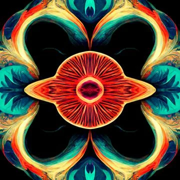 Seamless psychedelic and trippy pattern for background Illustrazione stock