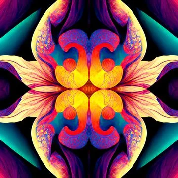 Seamless psychedelic and trippy pattern for background Illustrazione stock