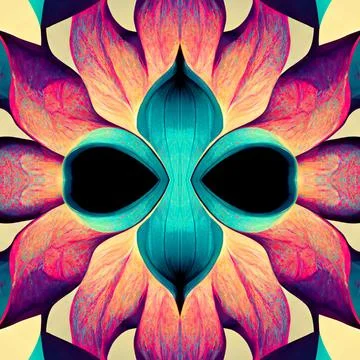 Seamless psychedelic and trippy pattern for background Illustrazione stock