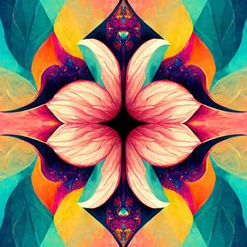 Seamless psychedelic and trippy pattern for background Illustrazione stock