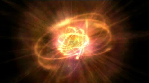 Seamless pulsing atom loop Stock Footage 480290