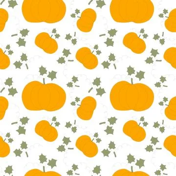 Seamless pumpkin pattern.  Stock Illustration