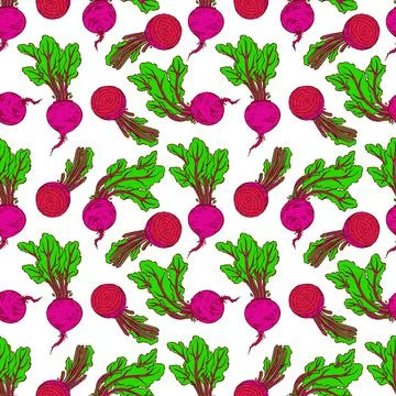 Seamless purple beets イラスト素材