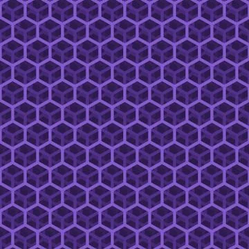 Seamless Purple Cube Pattern Illustrazione stock