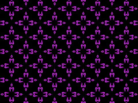 Seamless purple pattern on black background Stock Illustration