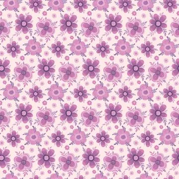 Seamless purple small flower pattern. Decoration beautiful background design Stock Illustration