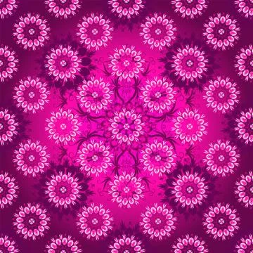 Seamless purple vintage pattern Stock Illustration