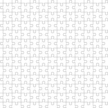Seamless puzzle piece pattern, vector flat style illustration for print design Stock Illustration