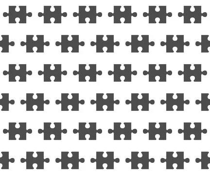 Seamless puzzle pieces pattern background. Teamwork concept Stock Illustration