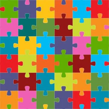 Seamless puzzle texture Stock Illustration
