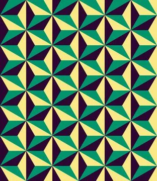 Seamless pyramid pattern isometric optical illusion Stock Illustration