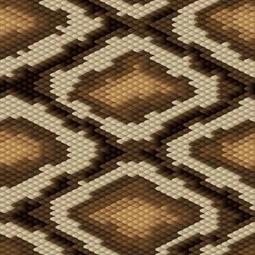 Seamless python snake skin pattern. Vector illustration Stock Illustration