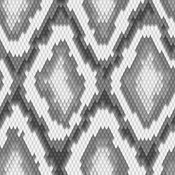 Seamless python snake skin pattern. Vector illustration Stock Illustration