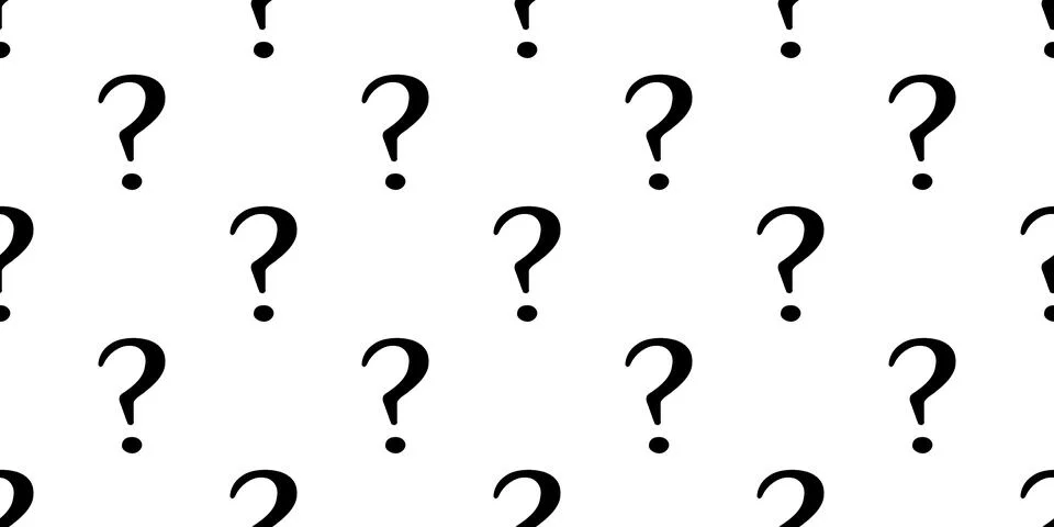 Seamless question mark icon pattern, repeats vertically and horizontally Stock Illustration