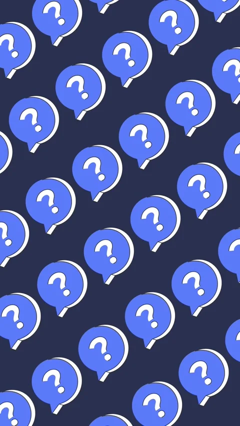 Seamless question mark pattern for FAQ and support icons in a tile background Stock Footage 326980401